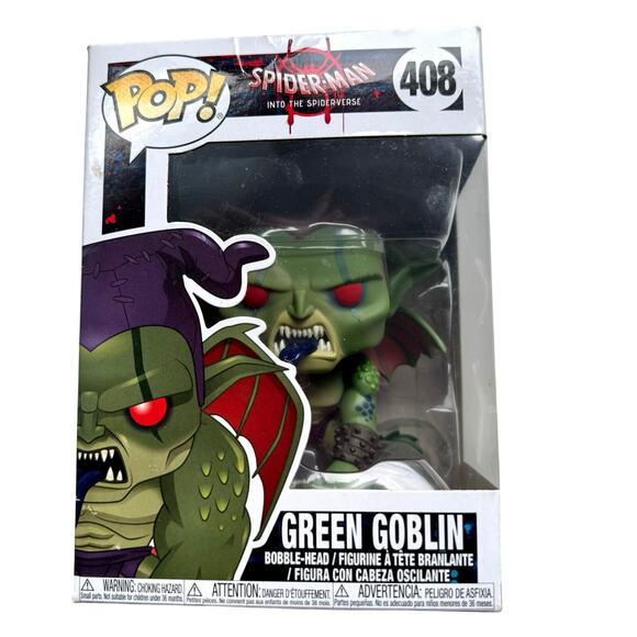 Funko POP! Marvel: Spider-Man Into The Spider-Verse Green Goblin NEW IN BOX - Picture 1 of 9